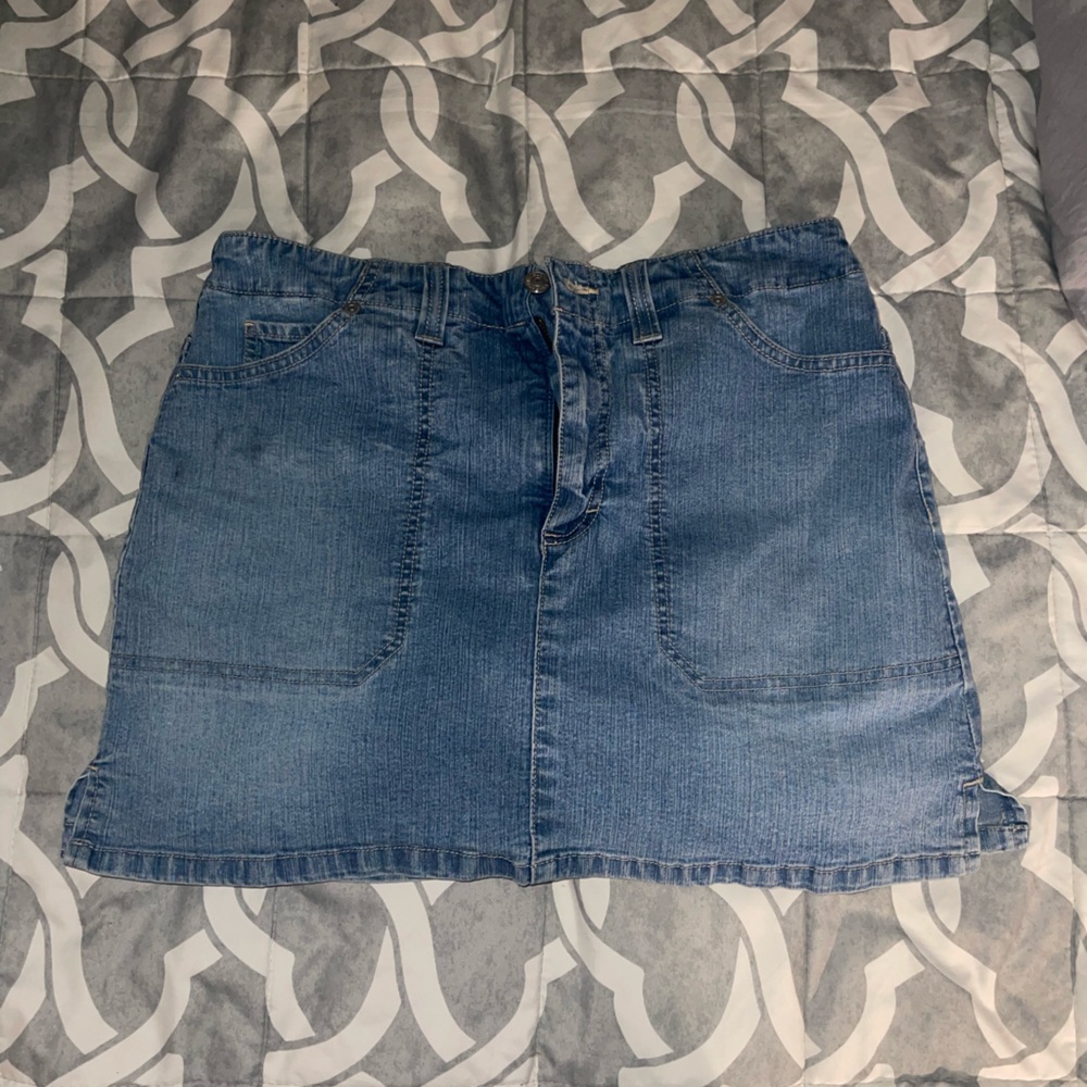 Denim mini skirt